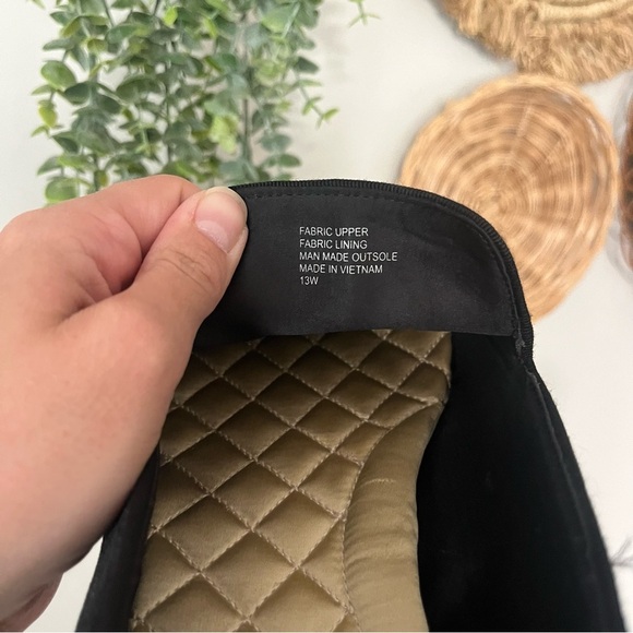 Birdies The Starling Black Velvet Flats 13 - Picture 6 of 7